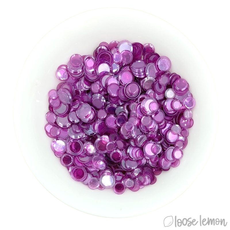 Round Sequins | Grape (Mixed Size)