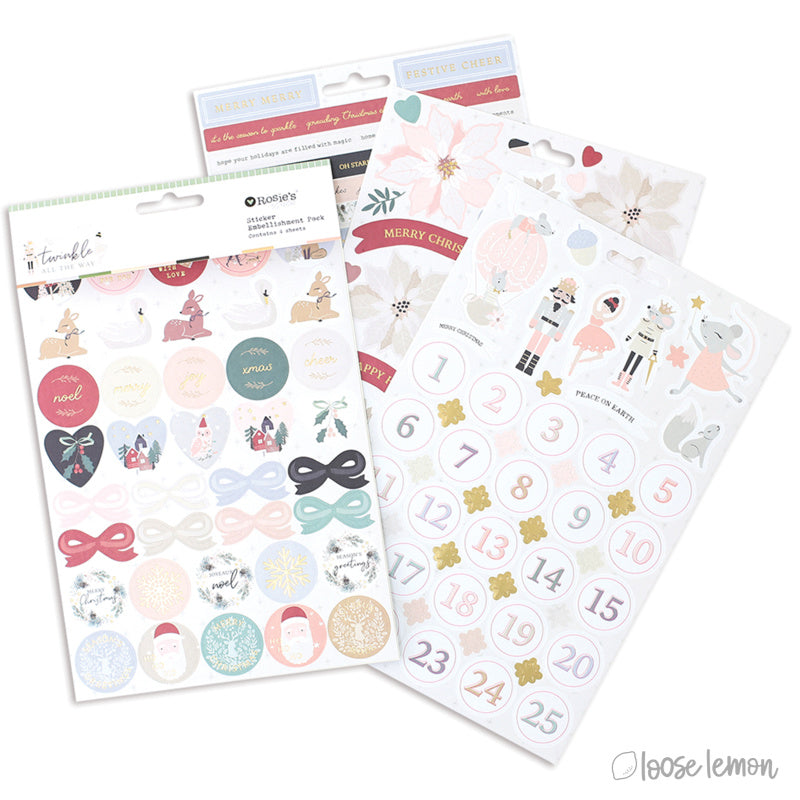 Twinkle All The Way Sticker Embellishment Pack