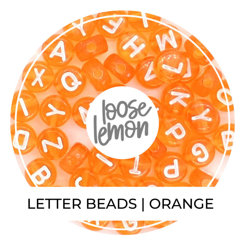 Letter Beads | Orange