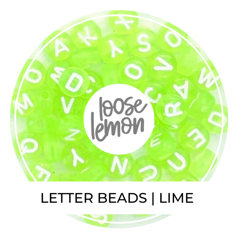 Letter Beads | Lime