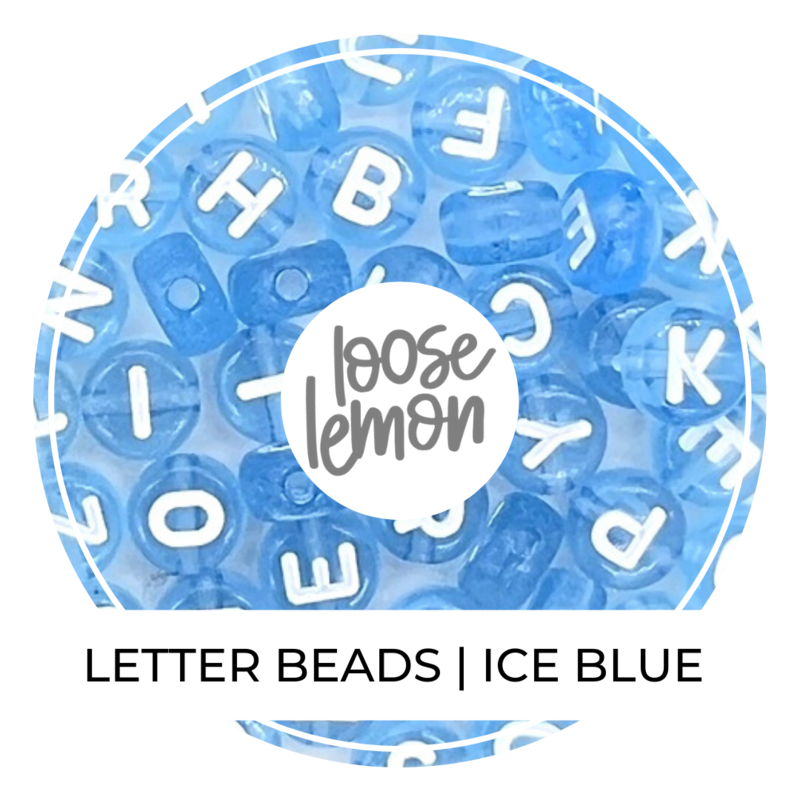 Letter Beads | Ice Blue