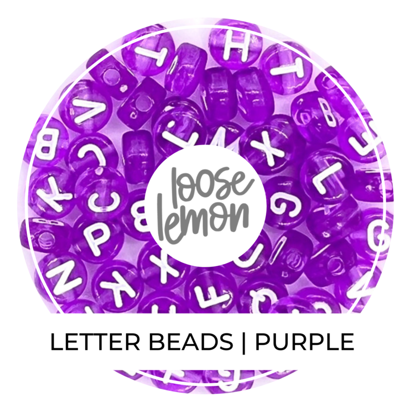 Letter Beads | Purple