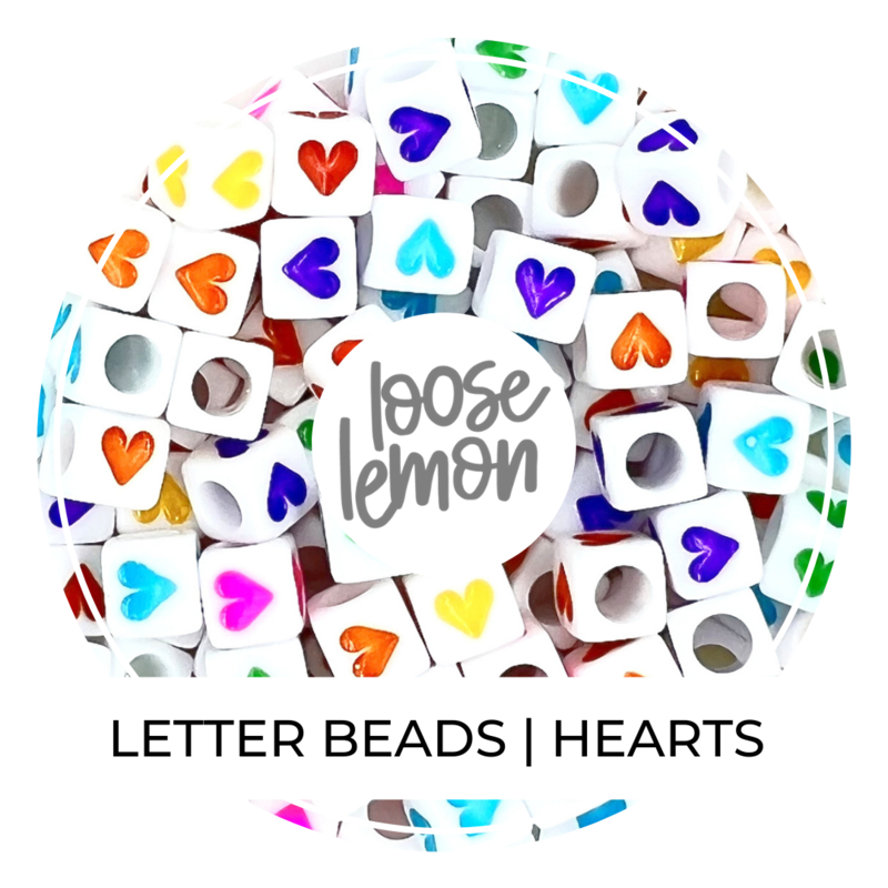 Letter Beads | Hearts