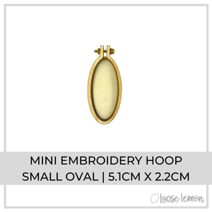Mini Embroidery Hoop | Small Oval