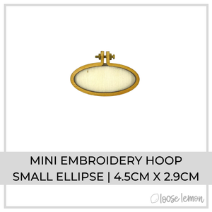 Mini Embroidery Hoop | Small Ellipse
