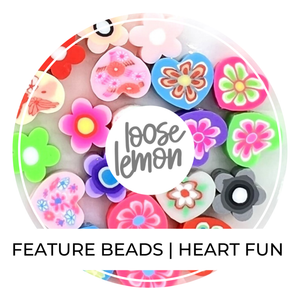 Feature Beads | Heart Fun X 20