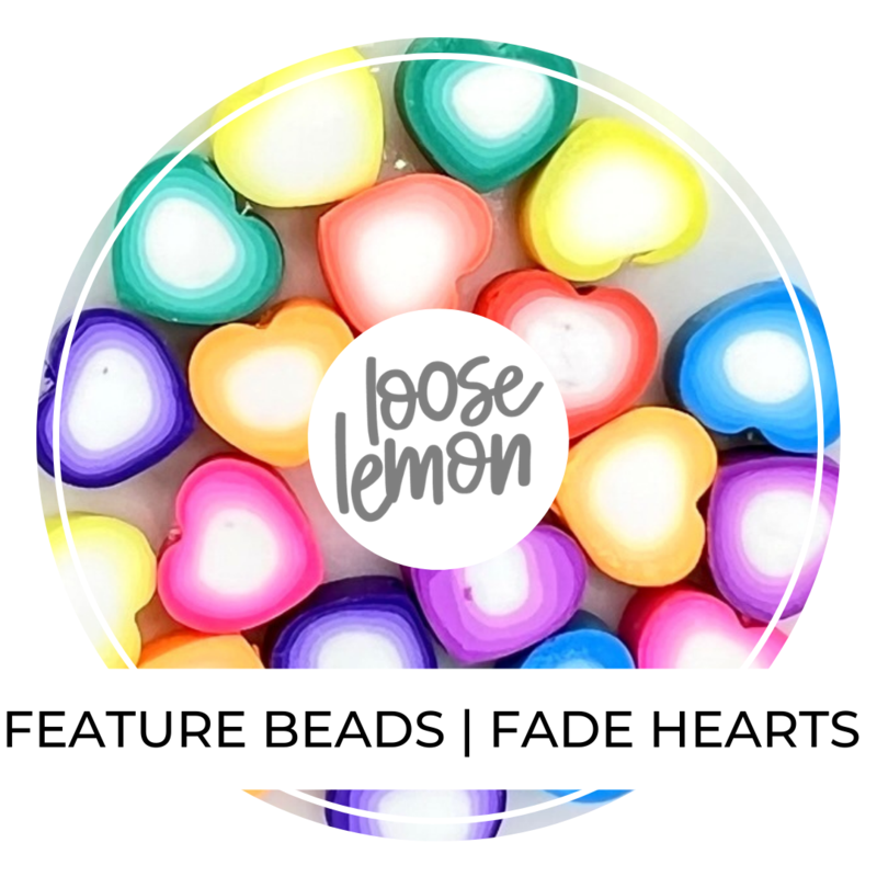 Feature Beads | Fade Hearts X 20