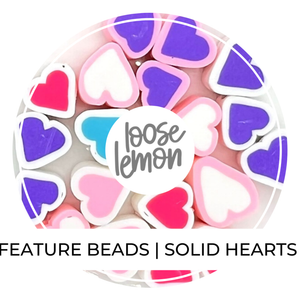 Feature Beads | Solid Hearts X 20