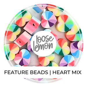 Feature Beads | Heart Mix X 20