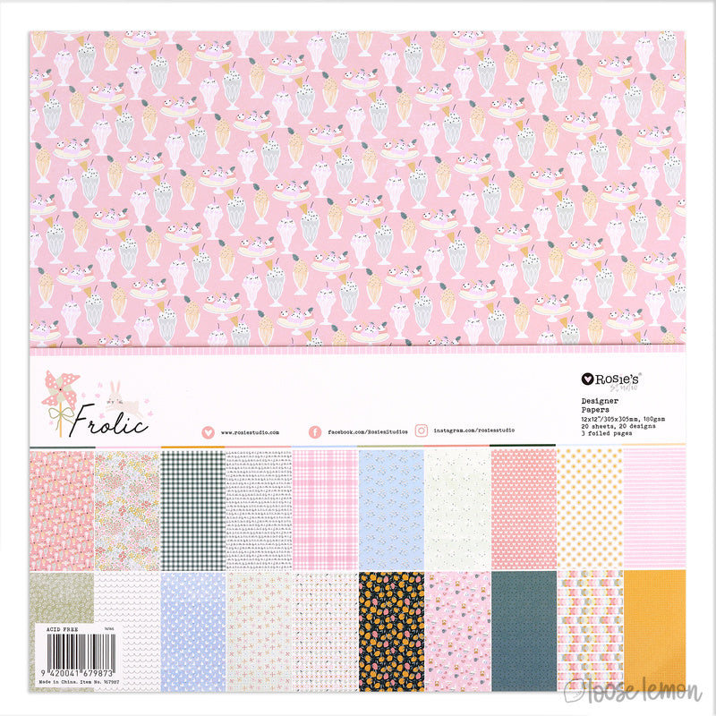 Frolic | 12" X 12" Paper Pack ( 20 Sheets)