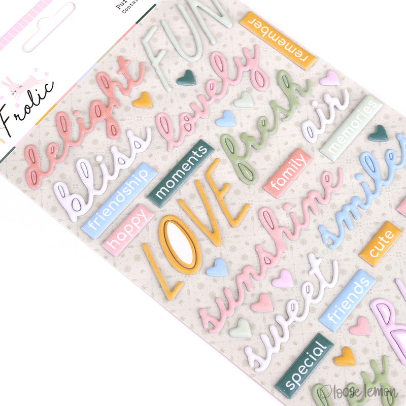 Frolic | Puffy Stickers (Phrases)