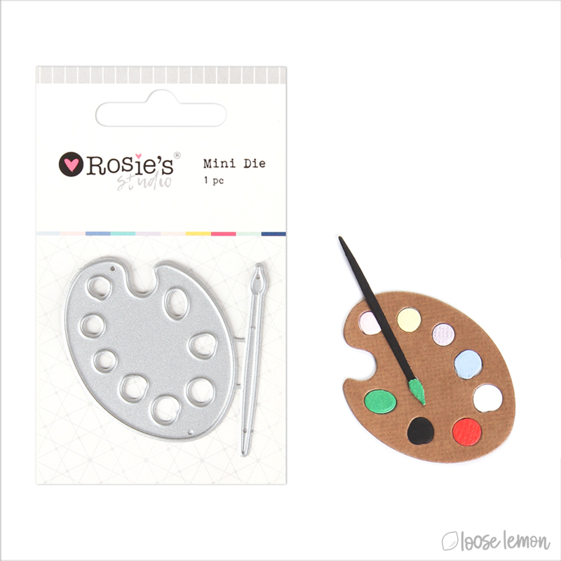 Rosie'S Studio Mini Die | Paint Palette & Brush