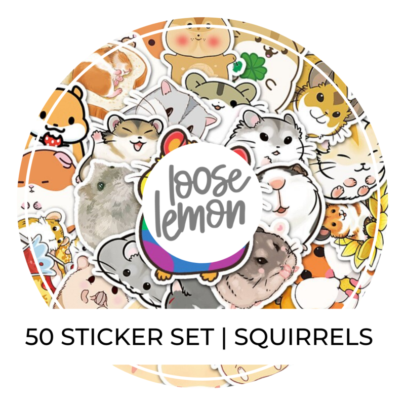 50 Sticker Set | Squirrels
