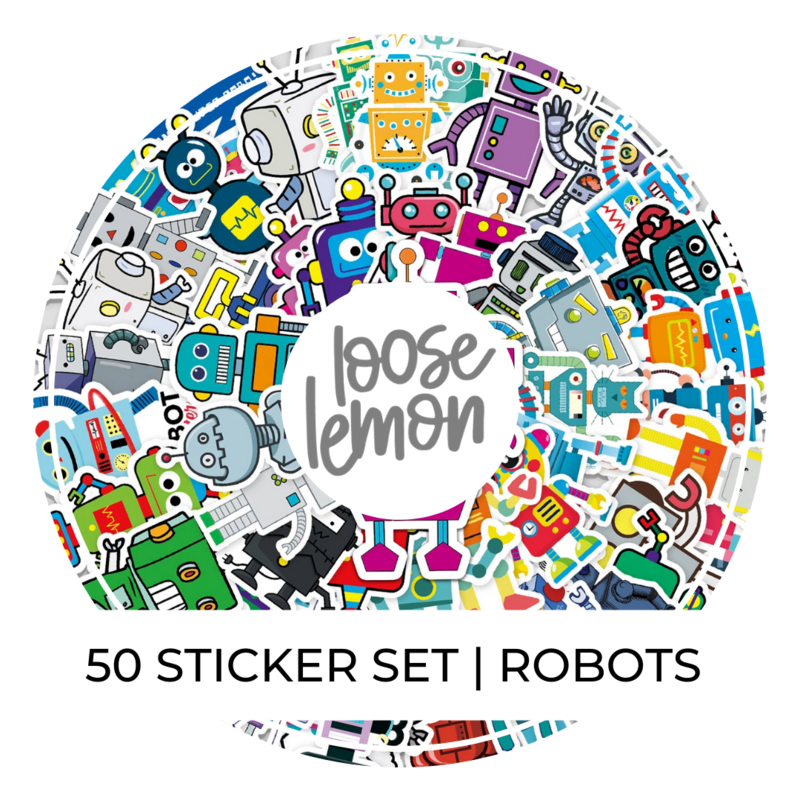 50 Sticker Set | Robots