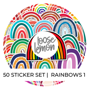 50 Sticker Set | Rainbows 1
