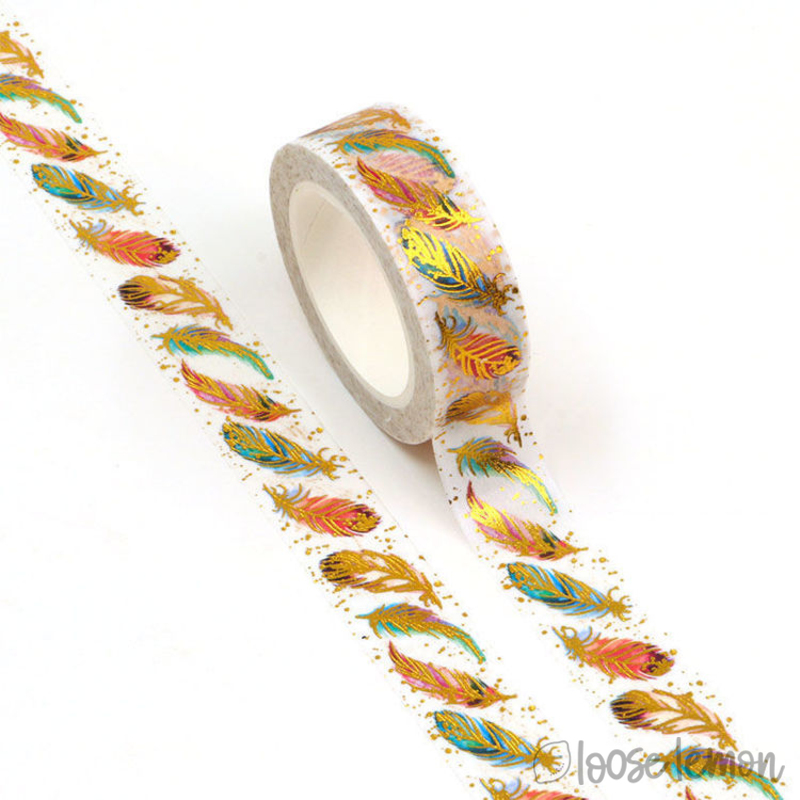 Feathers Foil - Washi Tape (10M)