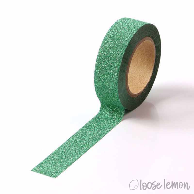 Green Glitter- Washi Tape (10M)