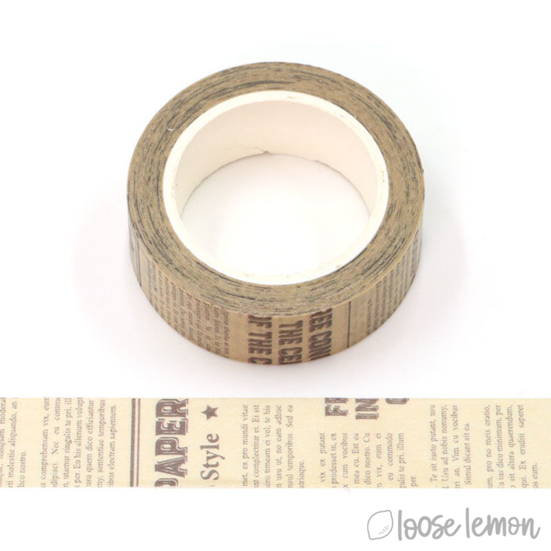 Vintage Newspaper - Washi Tape (10M)