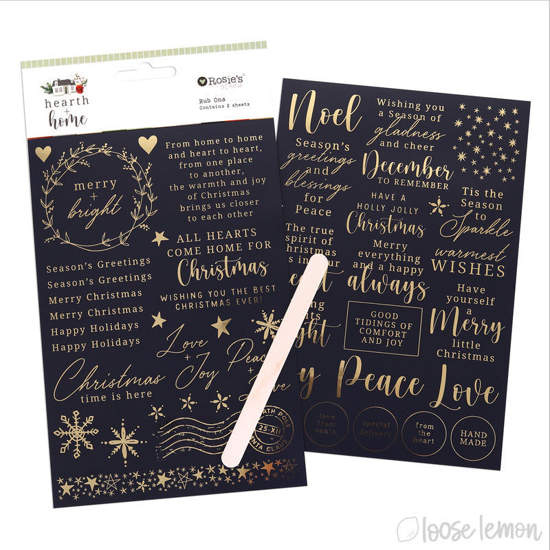 Hearth + Home |  Foil Rub Ons (2 Sheets)