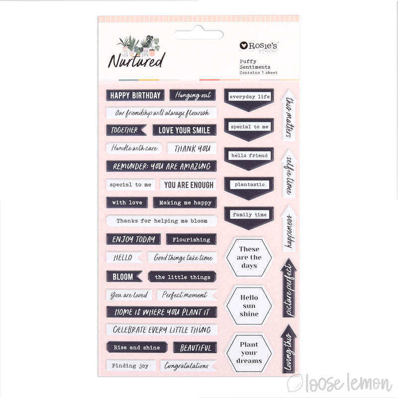 Nurtured |  Puffy Sentiment Phrases