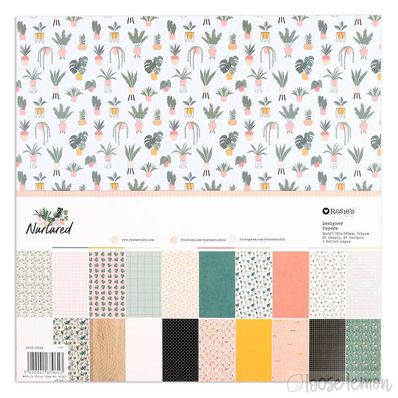 Nurtured |   12" X 12" Paper Pack ( 20 Sheets)