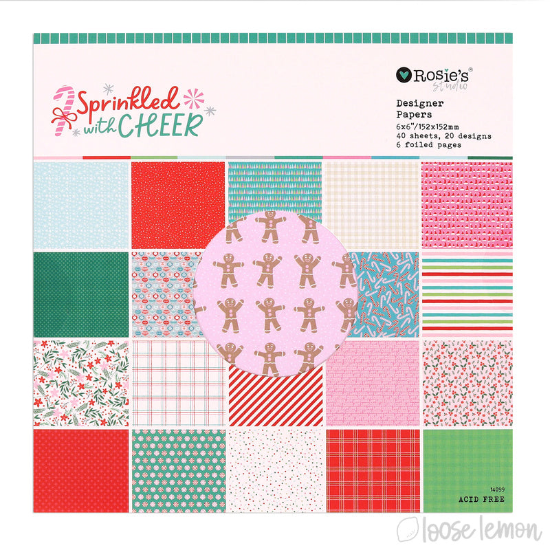Sprinkled With Cheer |  6" X 6" Paper Pad ( 40 Sheets)