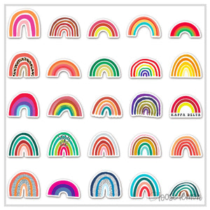 50 Sticker Set | Rainbows 1