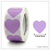 100 Heart (Lilac) 1" Stickers/Seals
