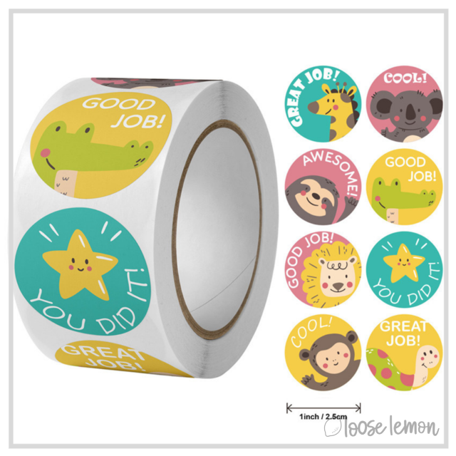 100 Good Job 1" Stickers/Seals