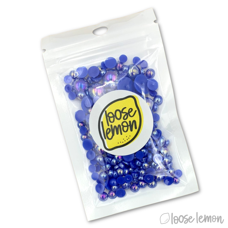 Mirror Pearls | Blueberry (Mixed Sizes)