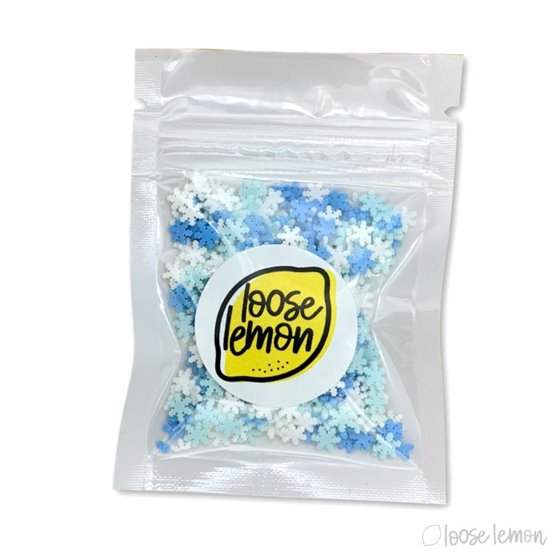 Clay Sprinkles | Blue Snowflakes