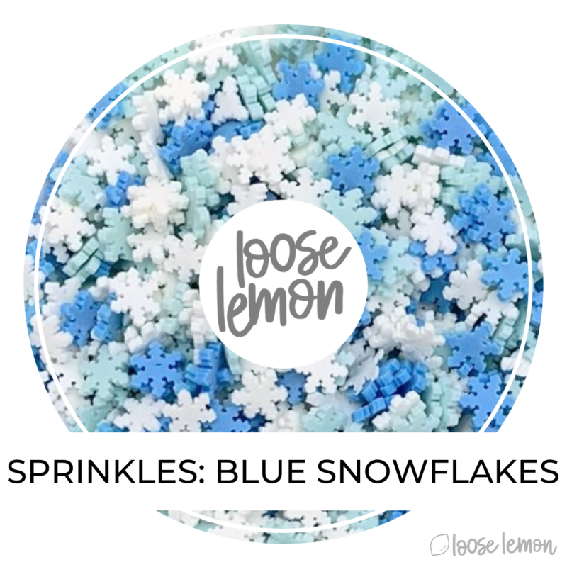 Clay Sprinkles | Blue Snowflakes