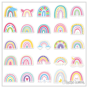 50 Sticker Set | Rainbows 2