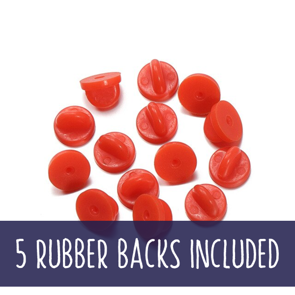 Red Rubber Backs X 5