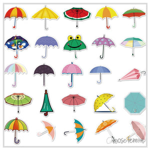 50 Sticker Set | Umbrellas